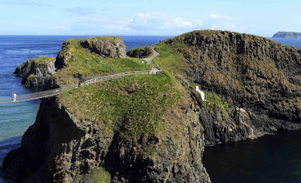 Olympic torch spotlights Northern Ireland coast