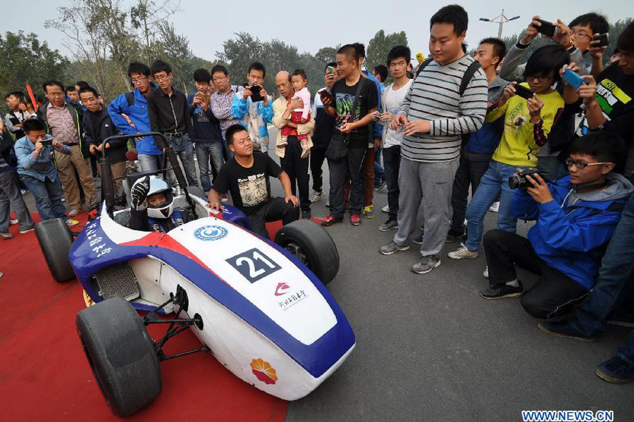 Student makes race car for 4th Formula SAE of China