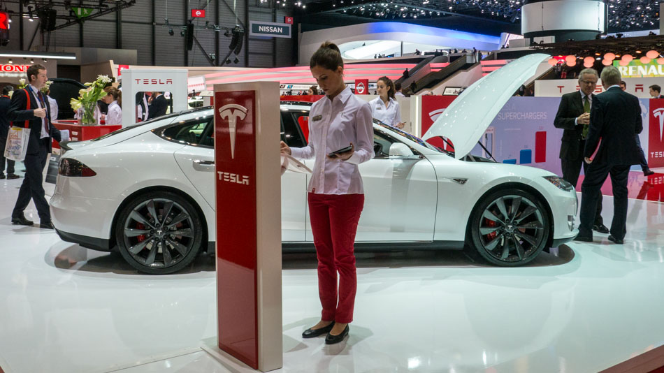 Tesla Model S at Geneva Motor Show