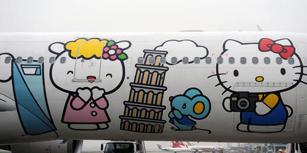 Hello Kitty's magic jet lands in Shanghai