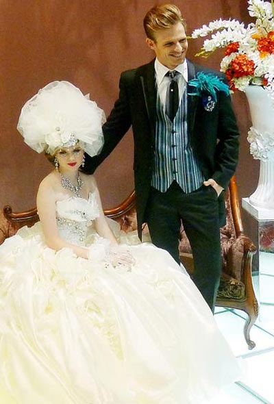 Wedding dresses shine on the carnival