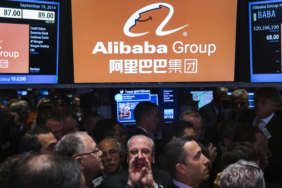 Alibaba makes its NYSE debut