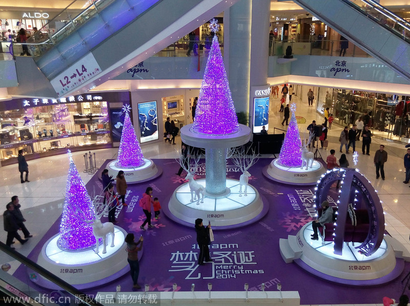 Shopping malls get in festive mood