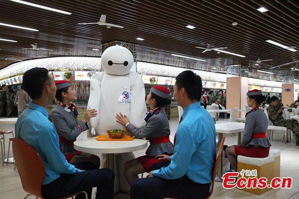 Stewardess turns to Baymax to improve service