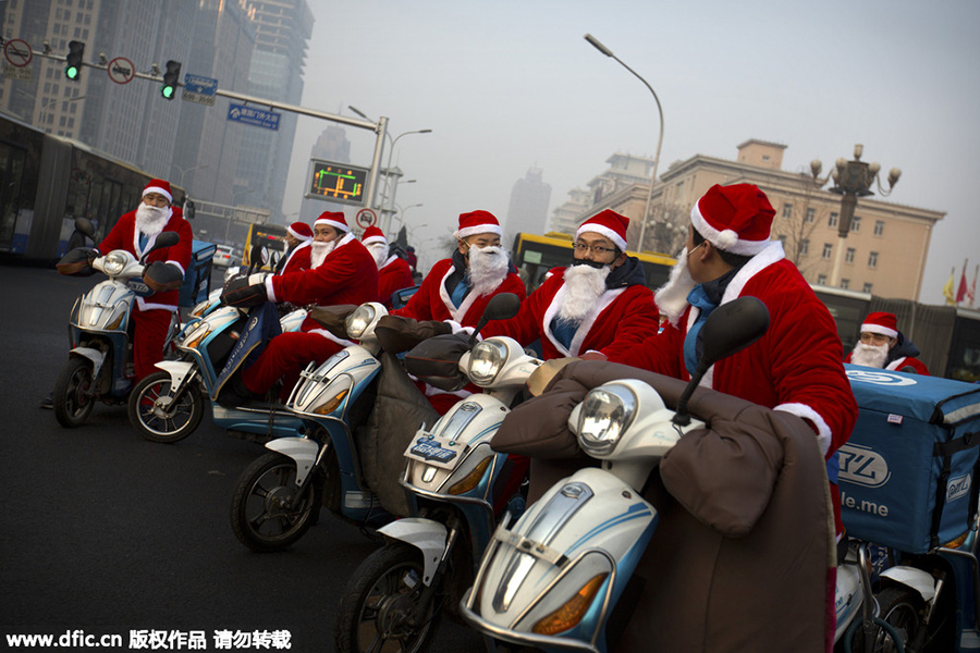 Santa Claus is busy in China