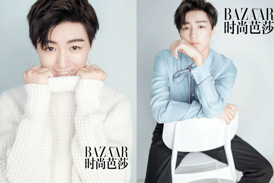 Teen actor Wang Junkai poses for fashion magazine