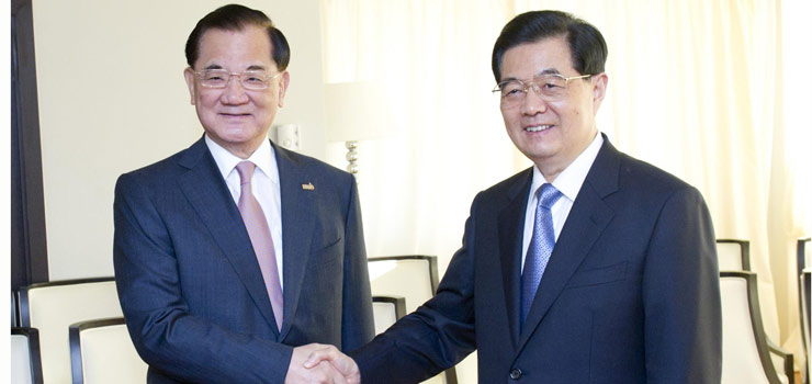 Hu meets KMT honorary chairman on cross-Straits ties