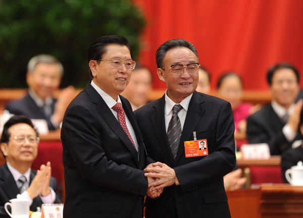 Zhang Dejiang elected top legislator