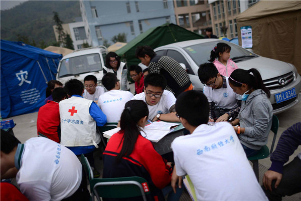 Caring volunteers who helped those in need