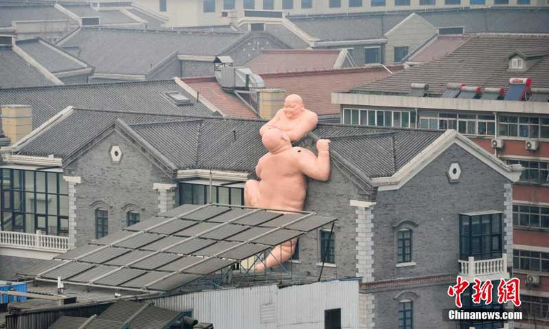 'Naked buddhas' art installation in E China