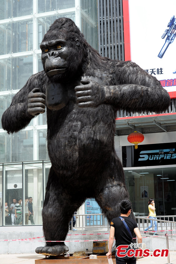 Giant 'King Kong' takes a stand in Xi'an