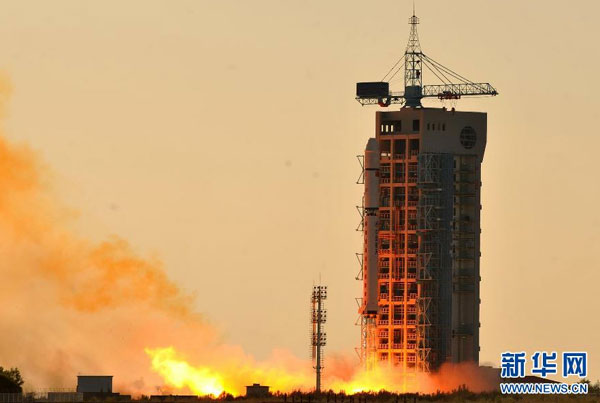 China launches two satellites via one rocket