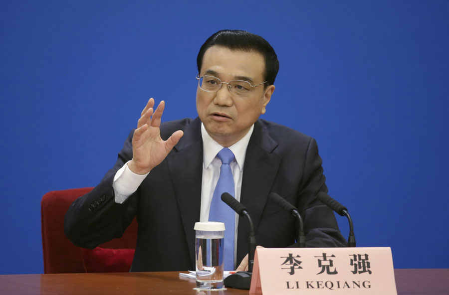 Chinese Premier Li Keqiang meets the press