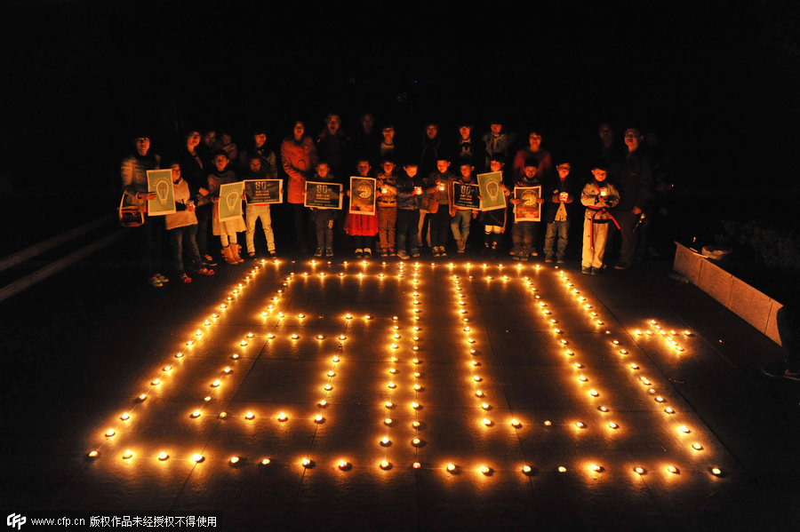 Students show support for Earth Hour