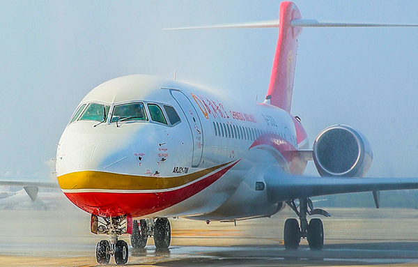 China-made ARJ21 regional jetliner popular with Sichuan locals