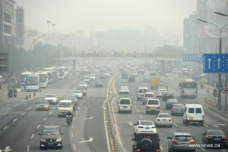 Smog envelopes capital of China