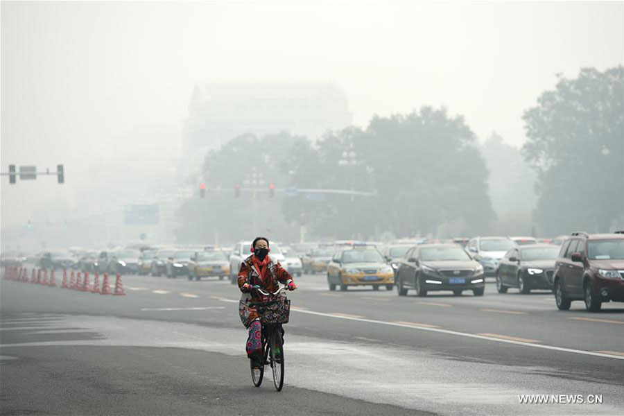 Smog envelopes capital of China