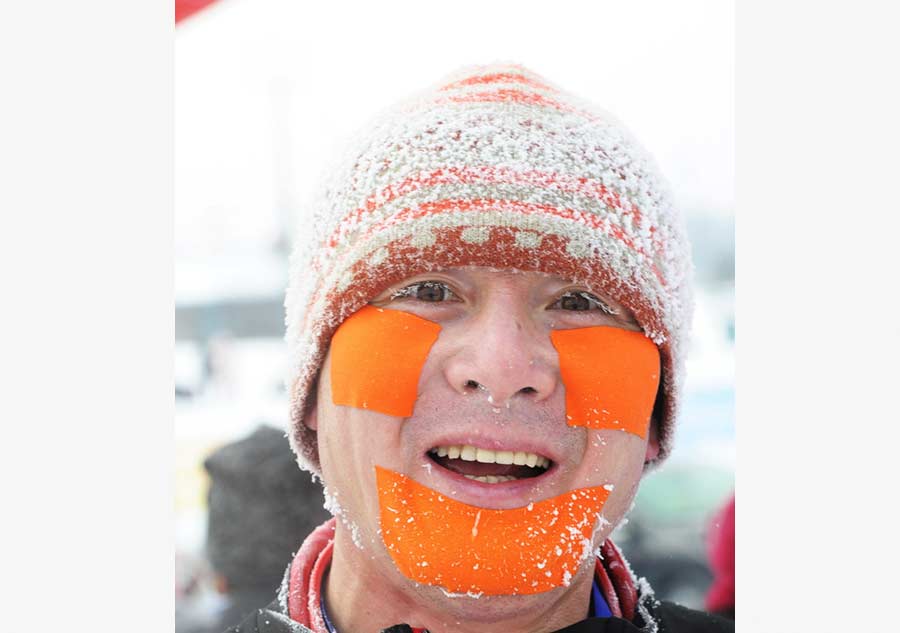 Hair, eyelashes turn white as temperature falls to minus 30 in Heilongjiang