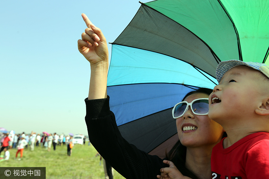 Aerobatics aircraft perform at air show in Henan