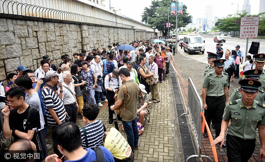 Nation's first aircraft carrier calls on Hong Kong