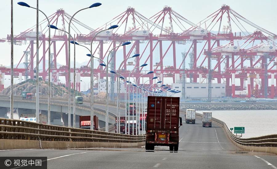 World's largest automated port nears completion in Shanghai