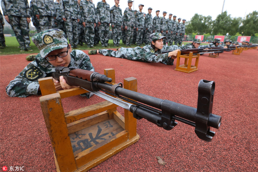 College life starts with guns, daggers and military training