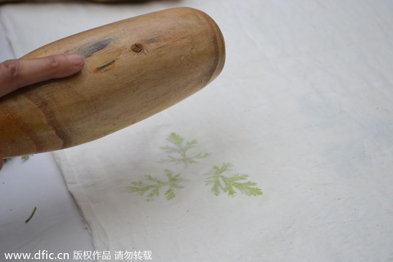 Grass printing art in Henan