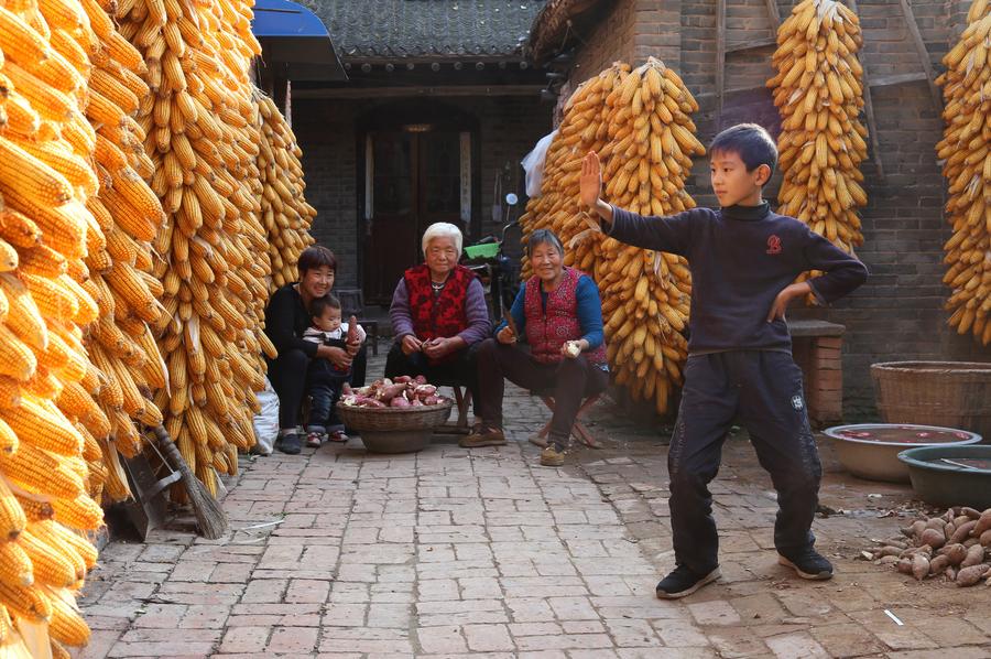 People practice tai chi in Henan