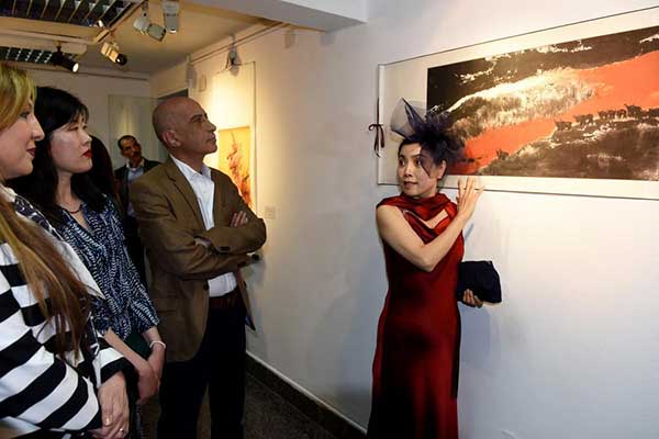 Traditional Chinese ink wash paintings on show in Cairo