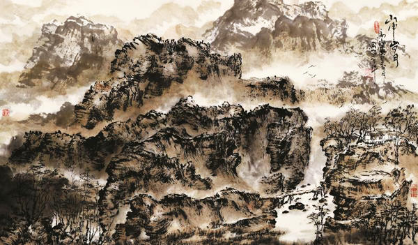 Painter depicts great Taihang Mountains with passion and love