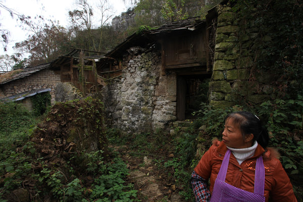 Deserted village in urbanization wave in SW China