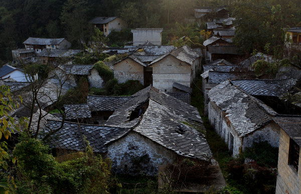 Deserted village in urbanization wave in SW China