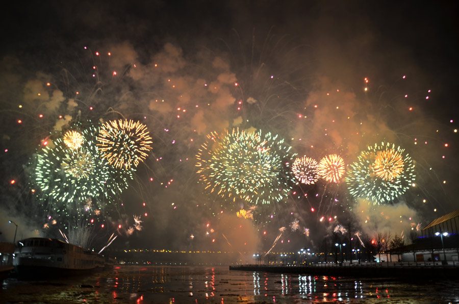 Spring Festival fireworks in New York City