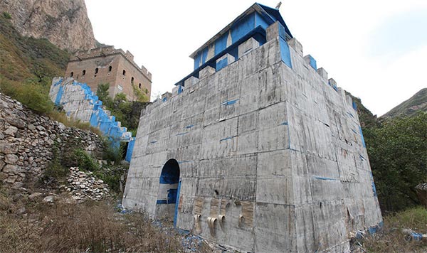 Great Wall landscape harmed by film shooting