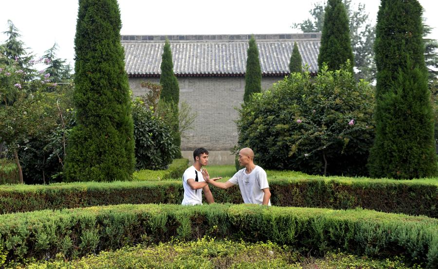 Foreign apprentices learn tai chi in Chenjiagou