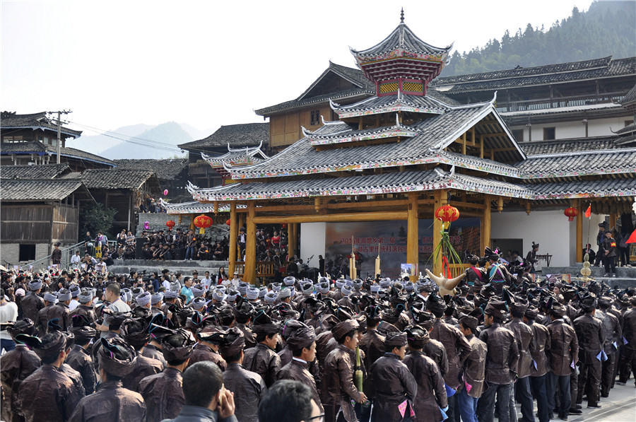 Dong ethnic group celebrate cultural and arts festival in Guizhou