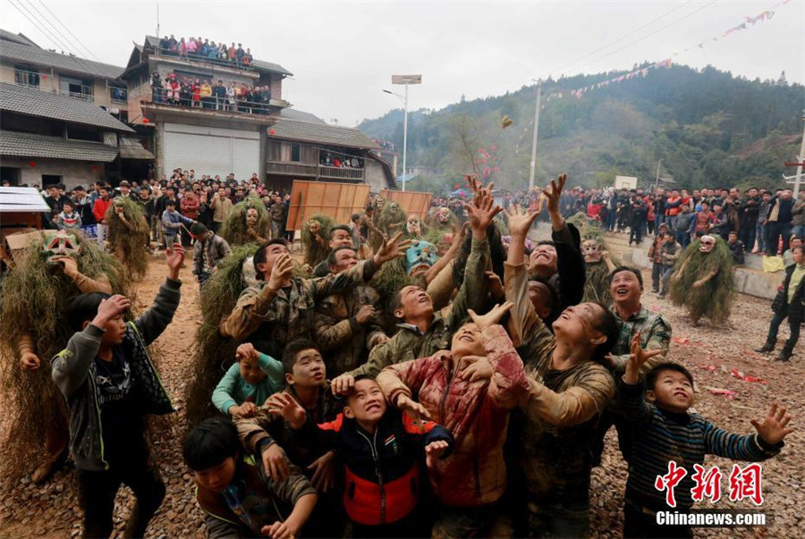 Miao people celebrate Manggao festival in S China