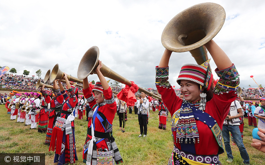 Shilin International Torch Festival lights up SW China