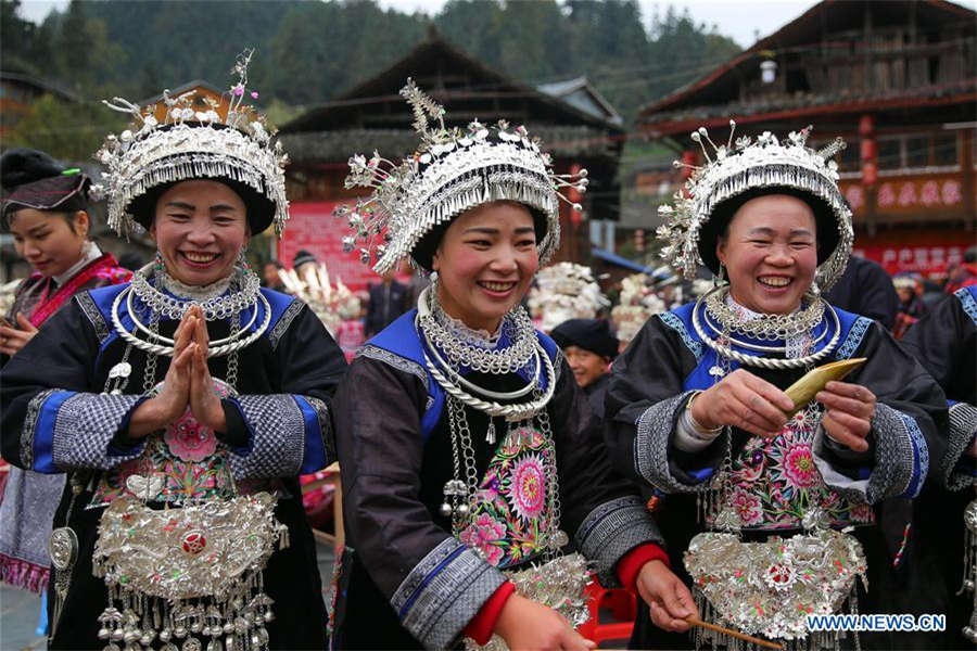 Miao people celebrates traditional New Year festival