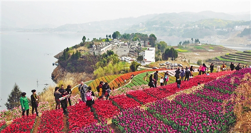 巫峽兩岸 春暖花開