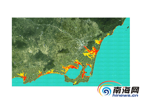 海南5市縣風暴潮風險區劃圖公開 標注風險區