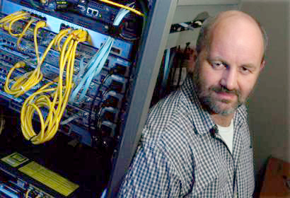 Amazon.com Chief Technology Officer Werner Vogels at his downtown Seattle office, Wednesday, March 23, 2005. Amazon.com is now employing special technology for tracking customer buying habits. (AP Photo/Steve Shelton) 