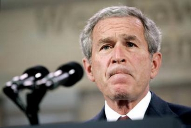 U.S. President George W. Bush speaks about the war in Iraq at the Woodrow Wilson Center in Washington December 14, 2005. 