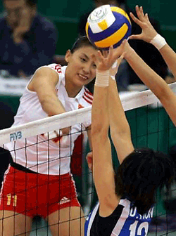 Women volleyball team beats South Korea