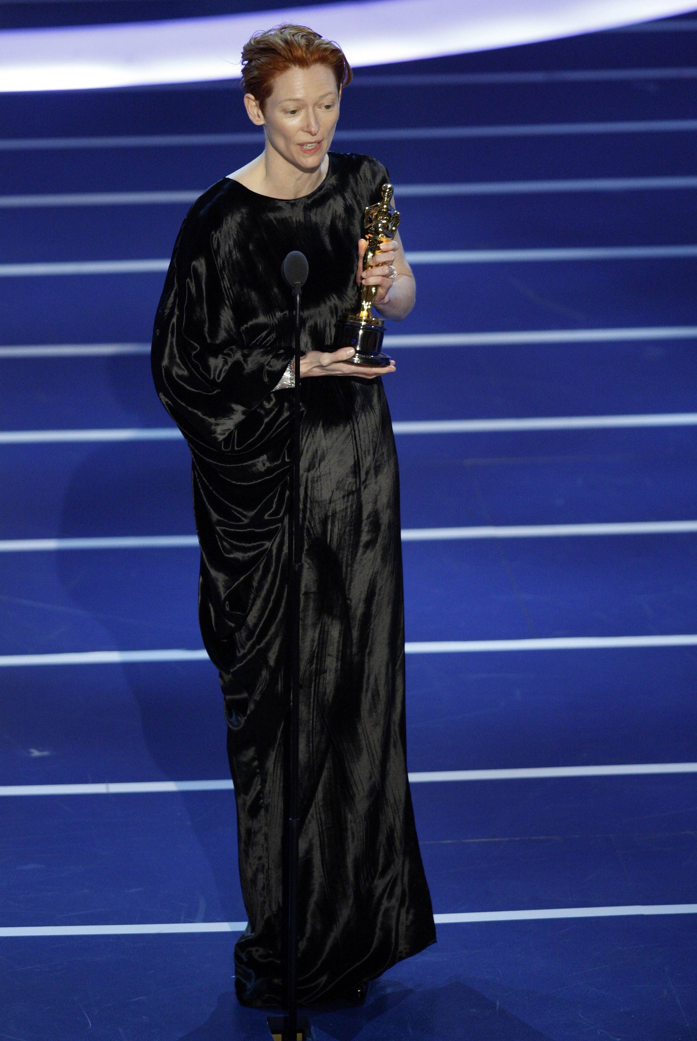 Tilda Swinton wins the Oscar for best supporting actress