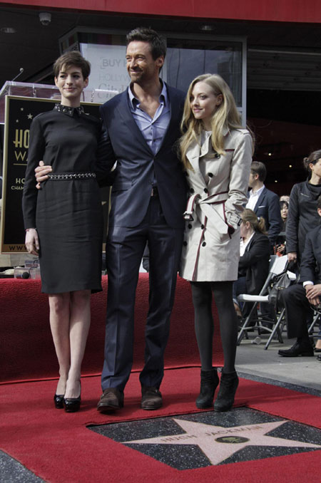 Jackman, Hathaway on Hollywood Walk of Fame