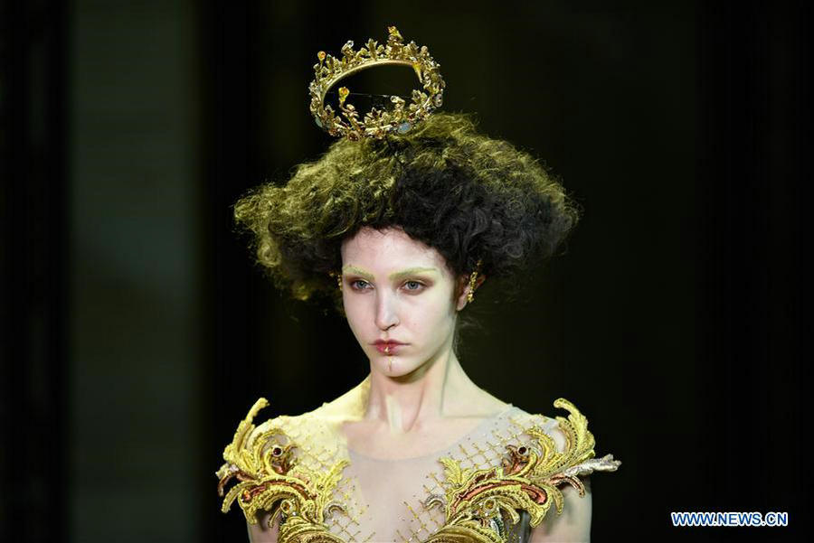 Creations of Guo Pei's Haute Couture presented at Paris Fashion Week