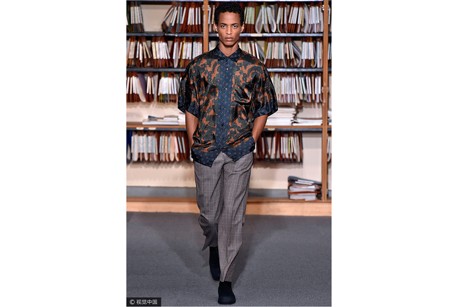 Men show for fashion brand Dries Van Noten in Paris