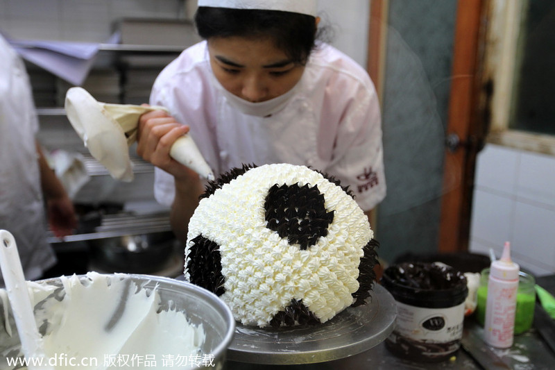 World Cup-themed cakes on sale