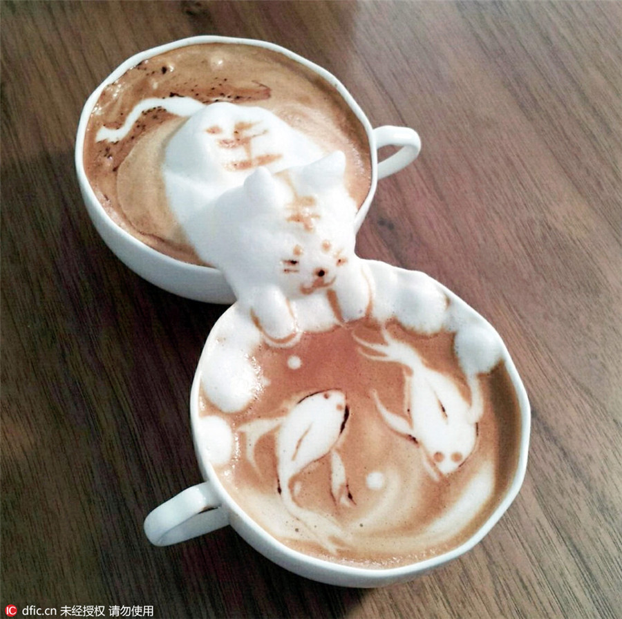 Adorable latte art